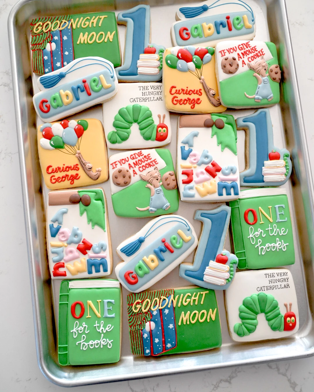 Goodnight Moon storybook birthday cookies
